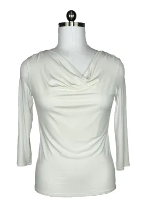 3/4 sleeve cowl neck tunic