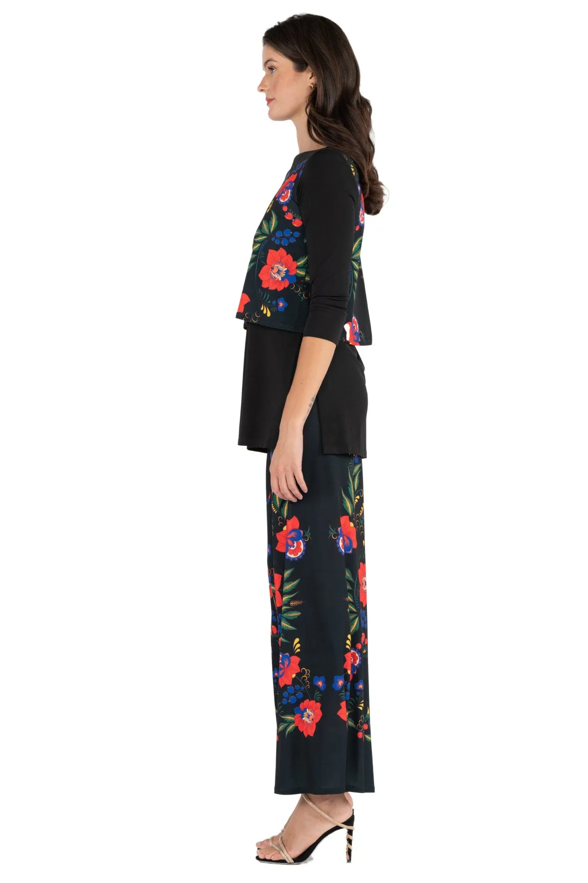 3/4 Sleeve Easy Boat Side Slits