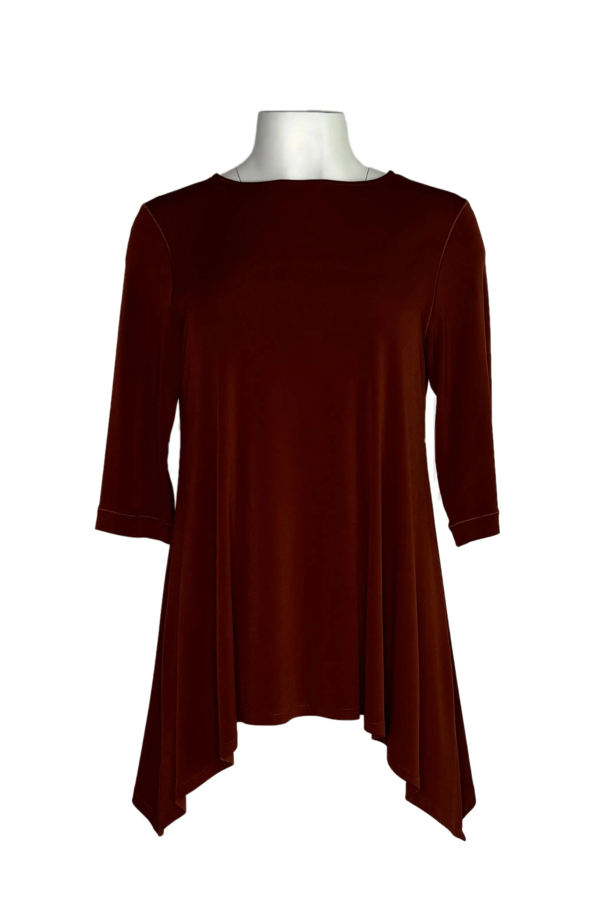 3/4 sleeve side slit A line tunic