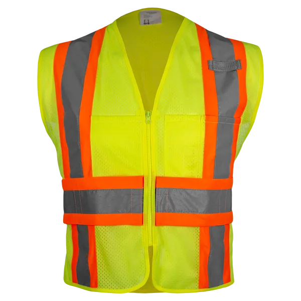 576ETLM Contrasting Trim Poly Mesh Zip Vest