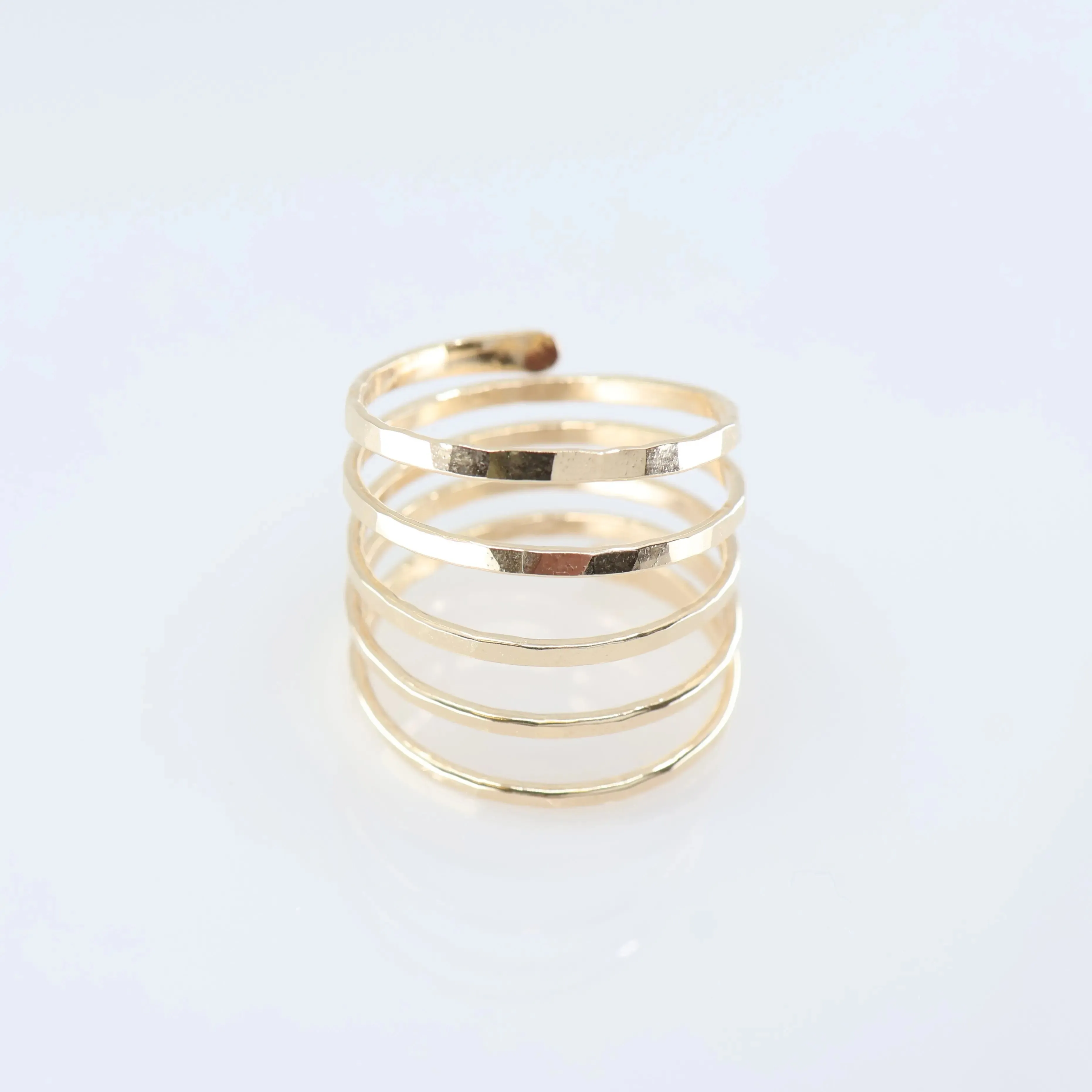 Forged Five Spiral Ring