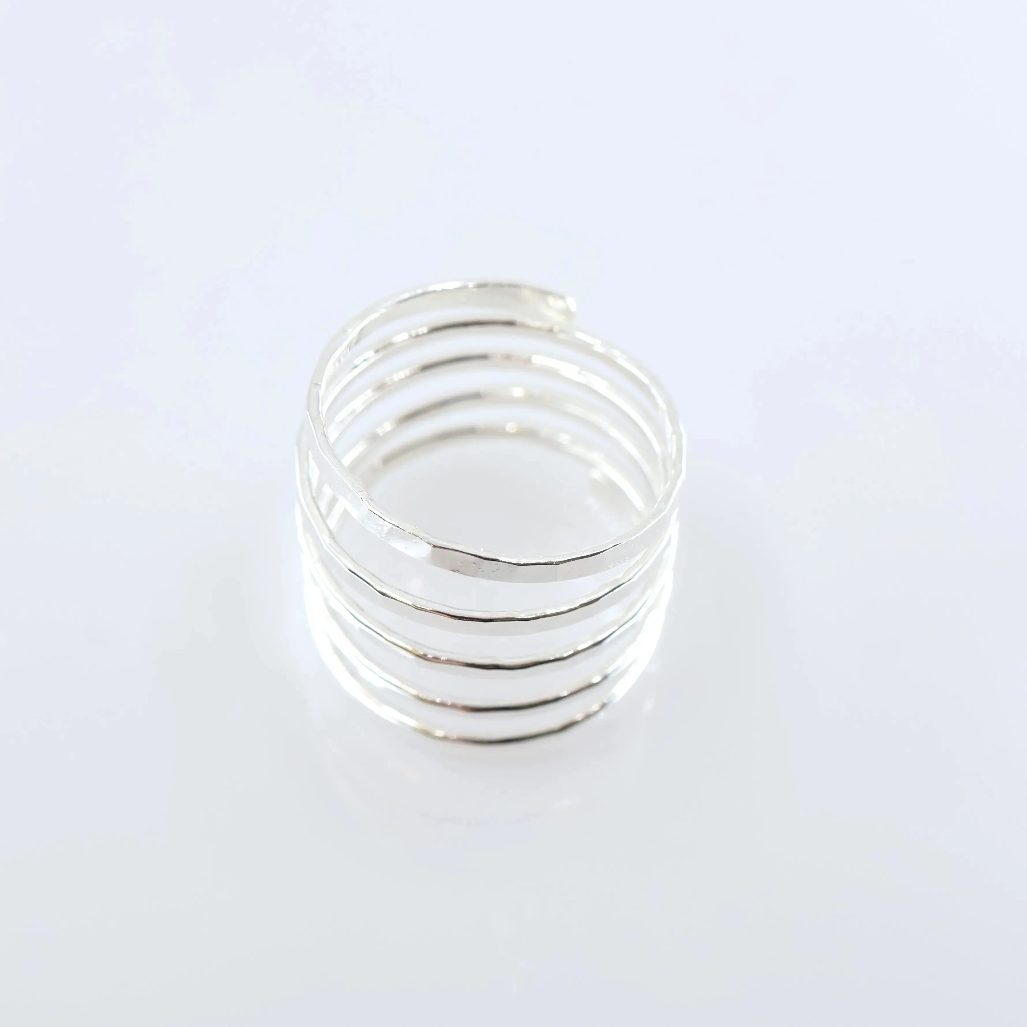 Forged Five Spiral Ring
