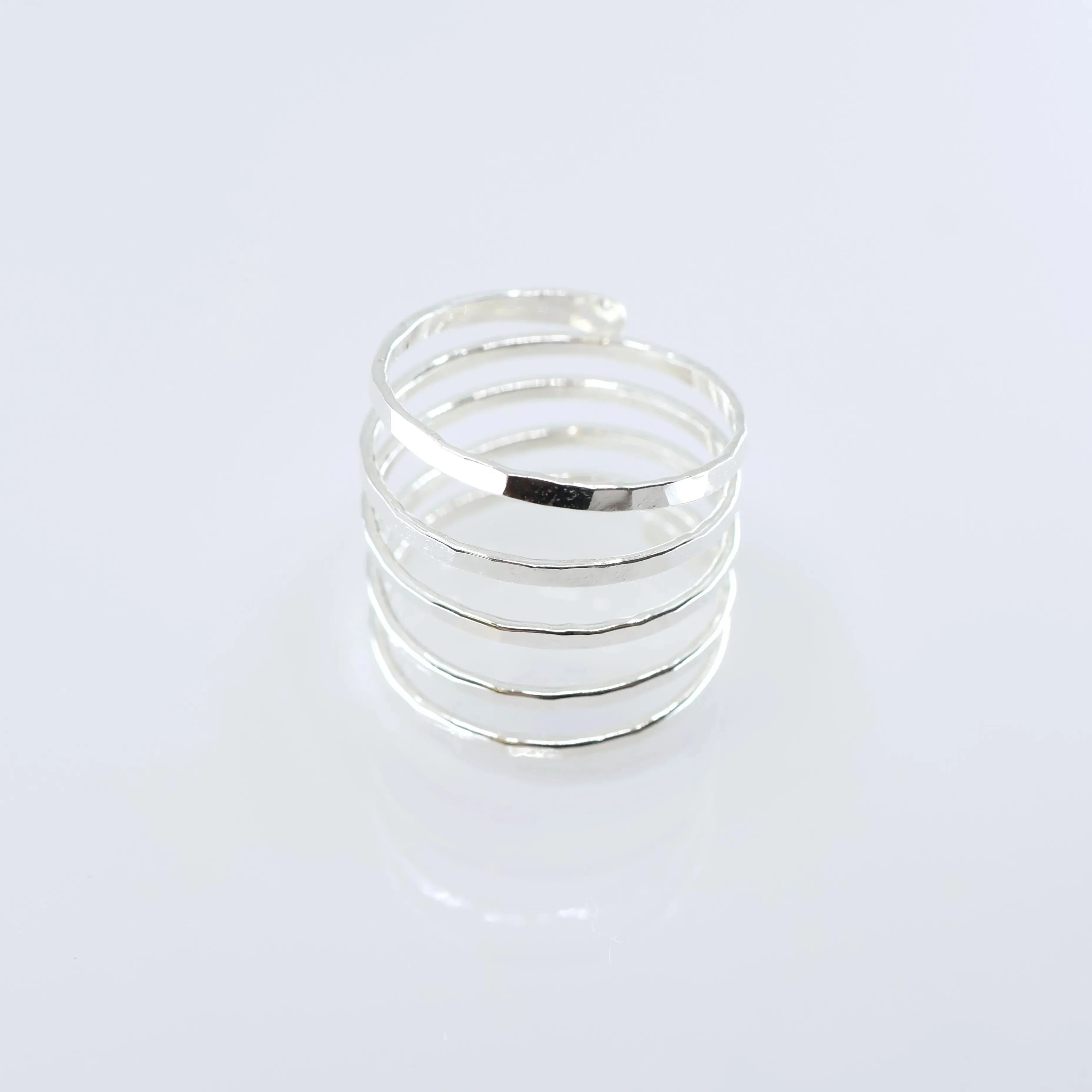 Forged Five Spiral Ring