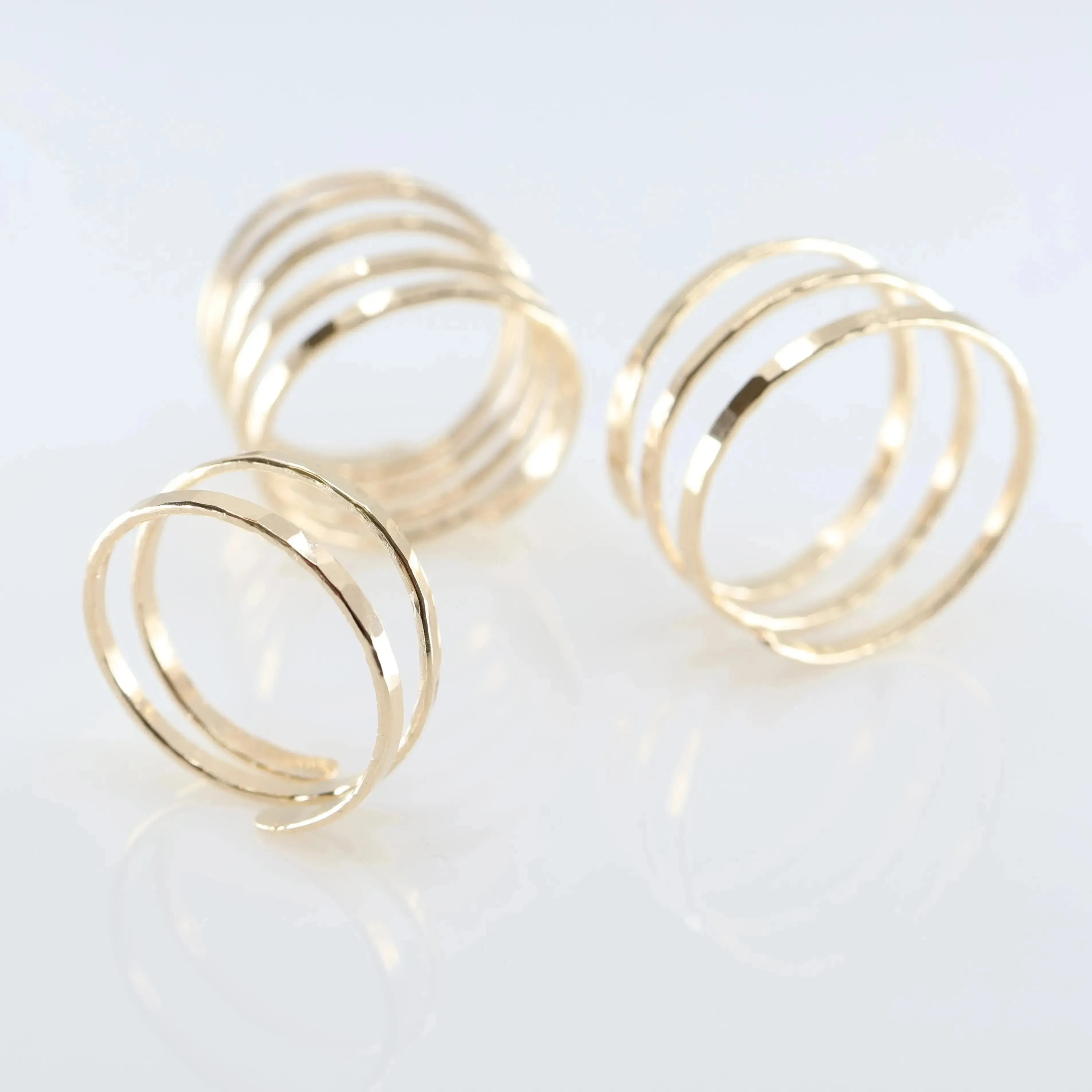 Forged Five Spiral Ring