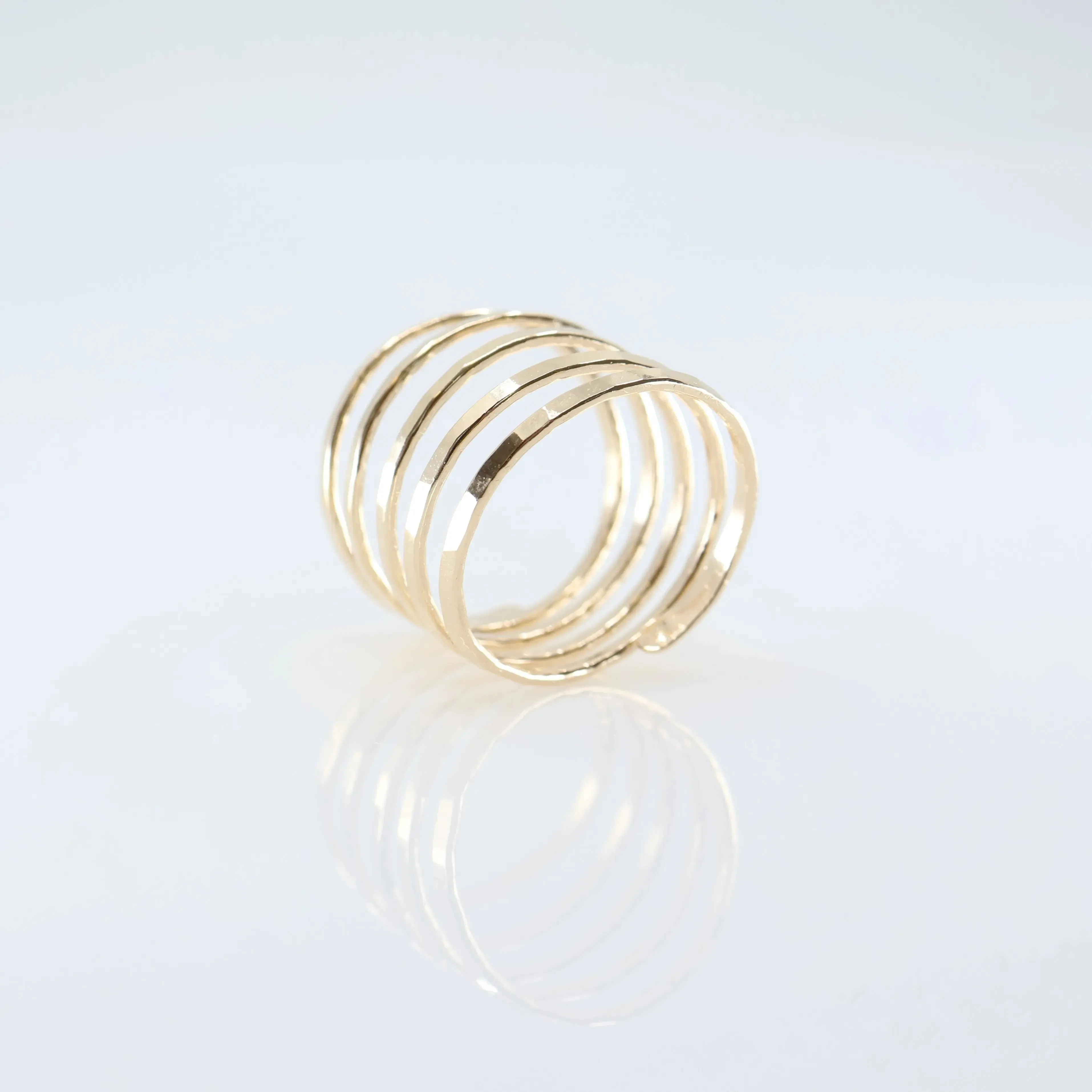 Forged Five Spiral Ring
