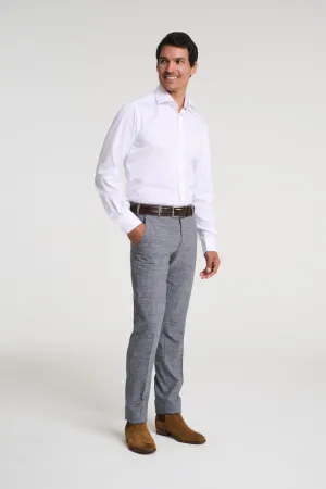 Linen Stretch Travel Pant - Mid Grey