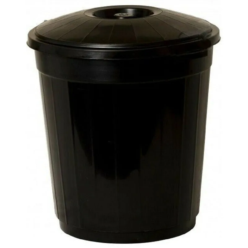 Newmark Black Bin & Lid 50L