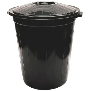 Newmark Large Black Bin & Lid 70L