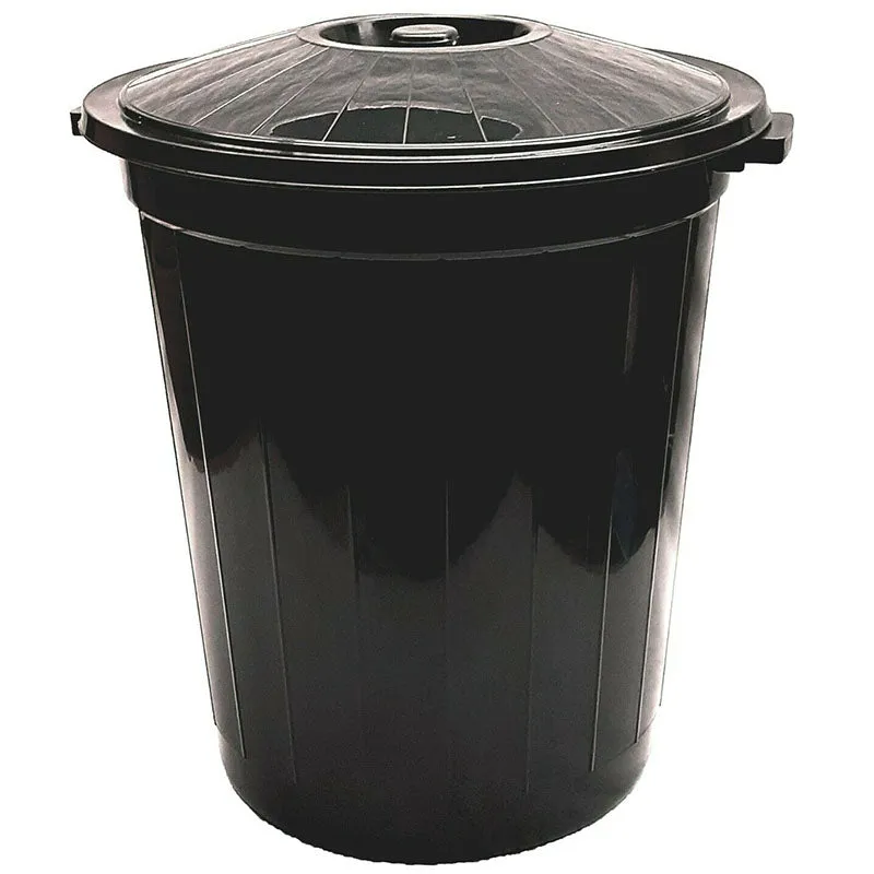 Newmark Large Black Bin & Lid 70L