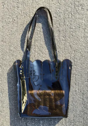Shell Tote-TRANSPARENT BLACK