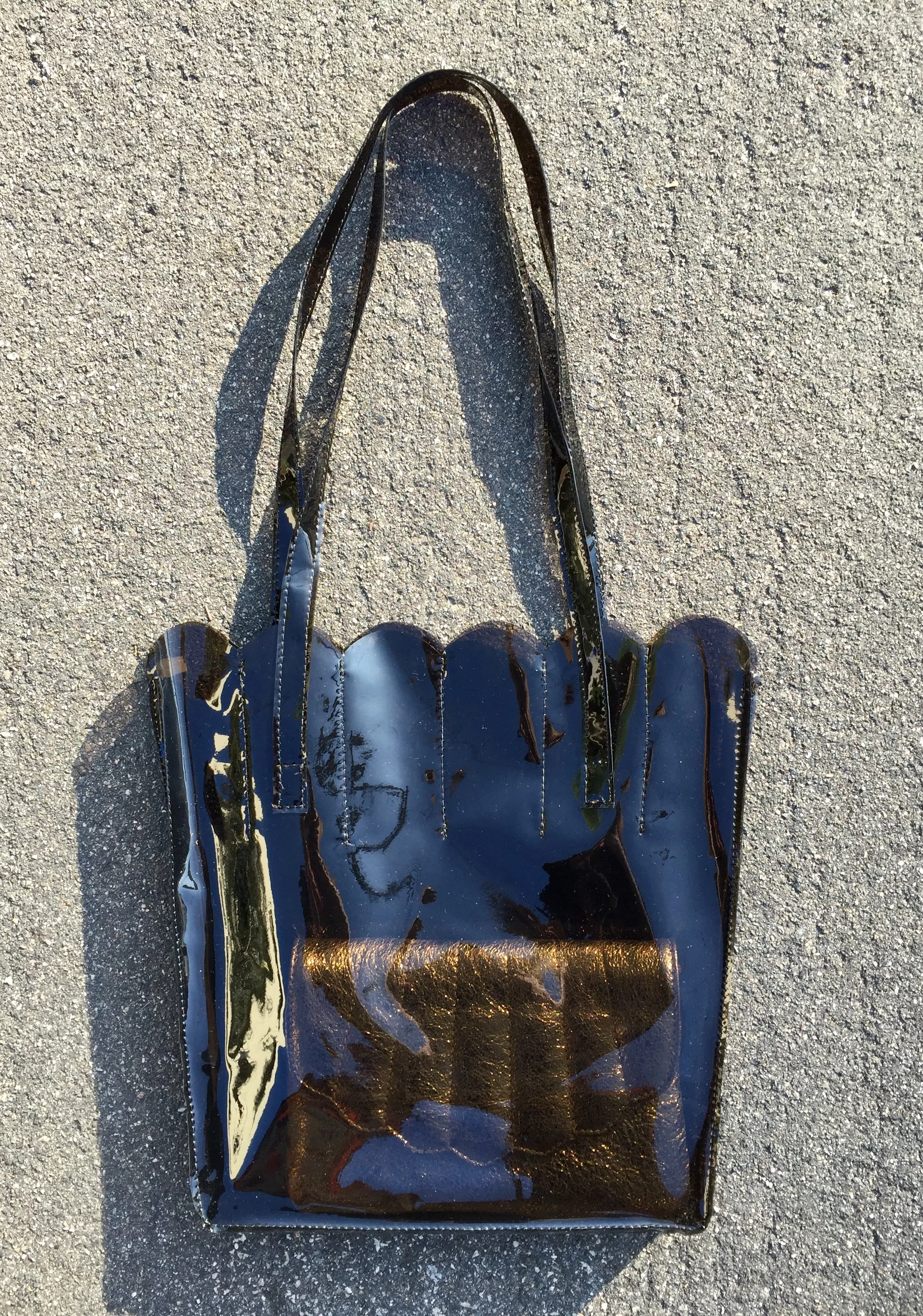 Shell Tote-TRANSPARENT BLACK