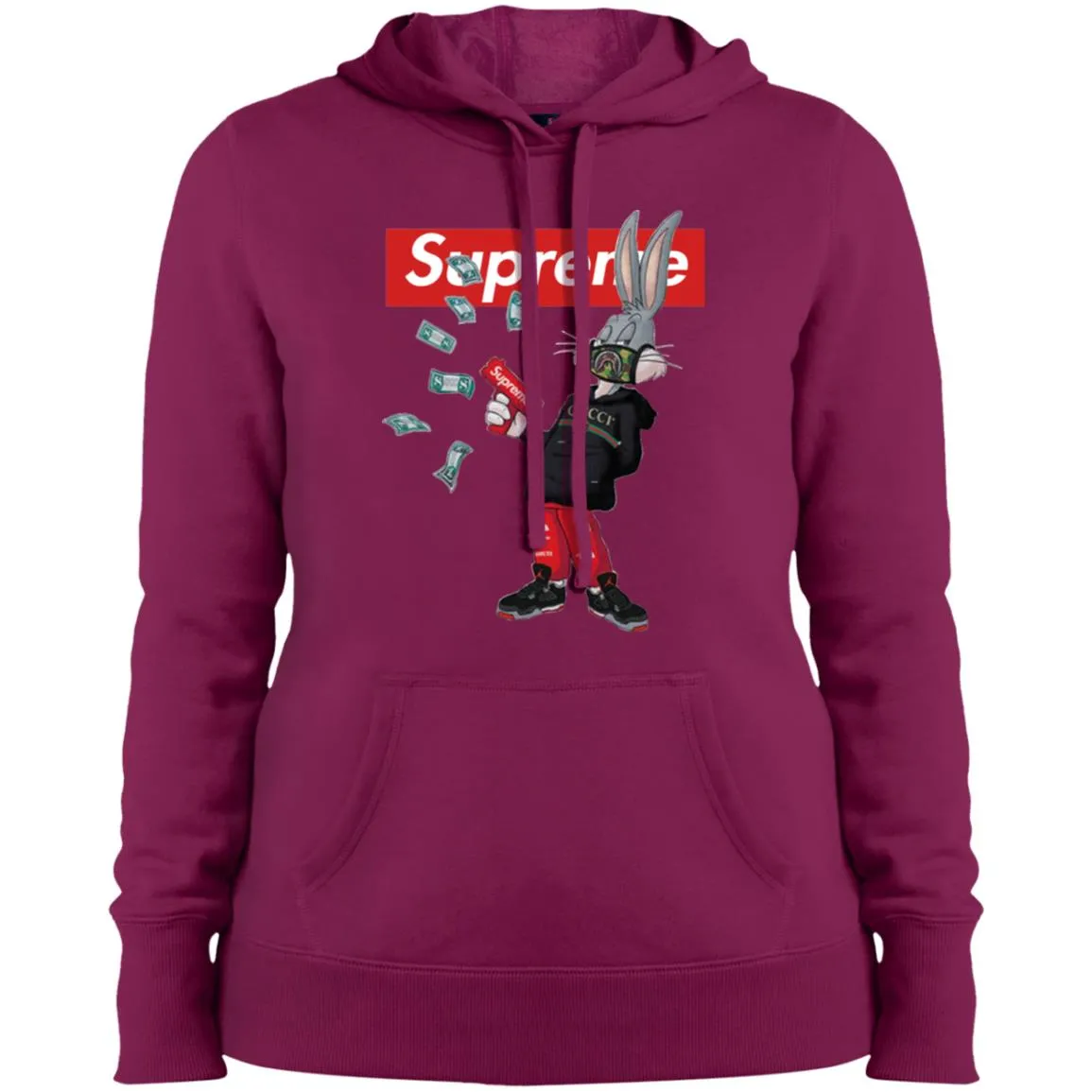 Supreme Rabbit Gucci Gang T-shirt Women Hooded Sweatshirt
