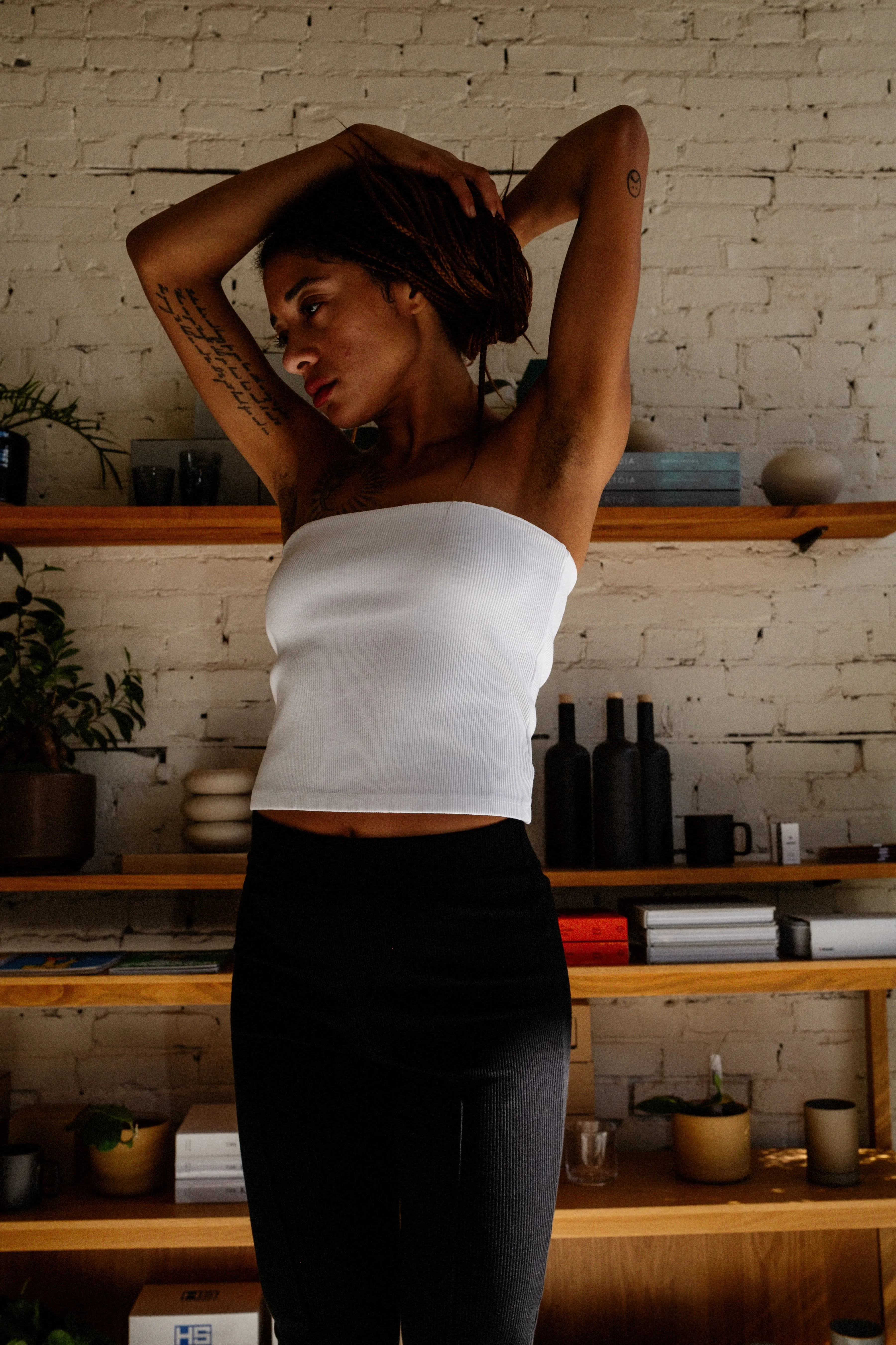 White Rib Tube Top